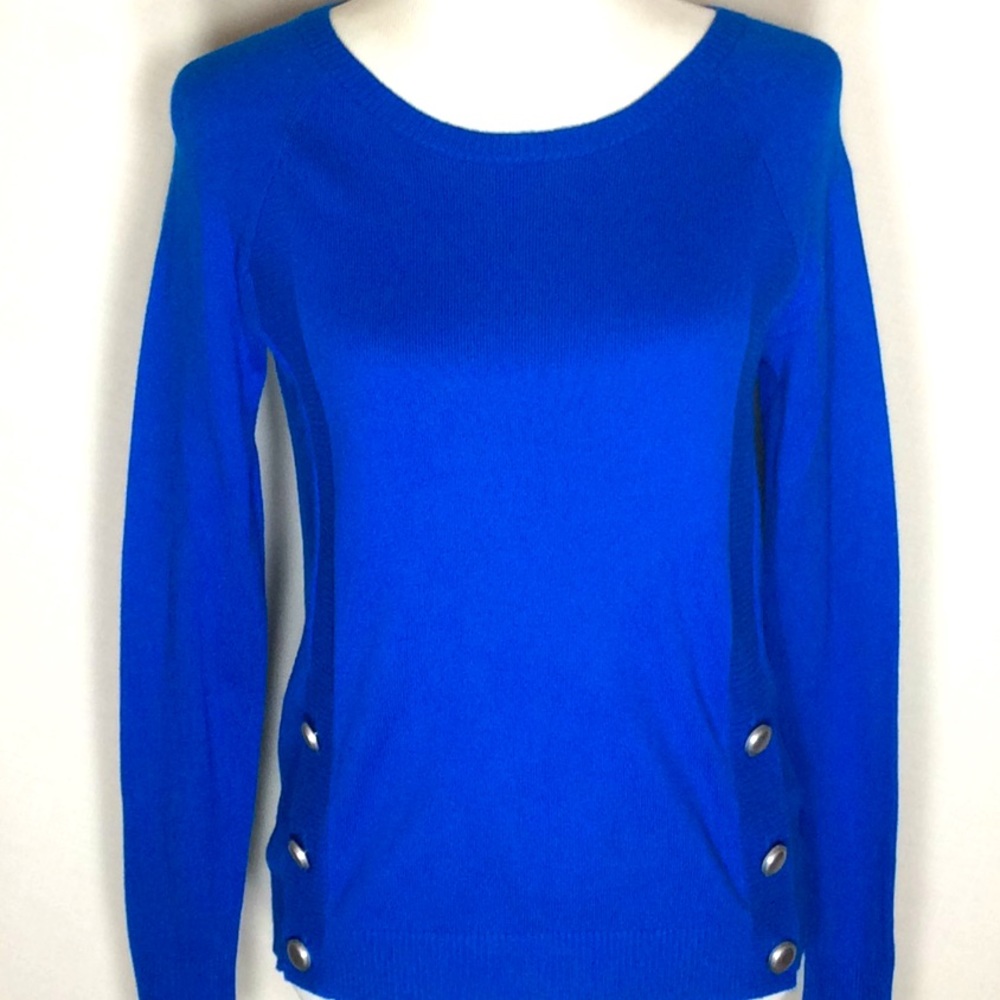 Beautiful Blue Talbots Sweater w/DecorativeButtons